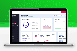 可视化后台数据仪表盘网站源码 html5模板