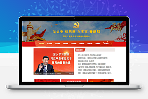 响应式政府党史学习党建专题网站模板