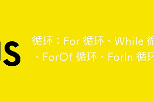 循环:For 循环、While 循环、ForOf 循环、ForIn 循环