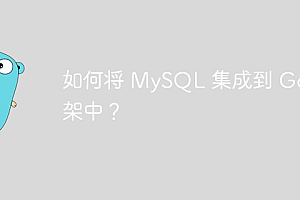 如何将 MySQL 集成到 Go 框架中?