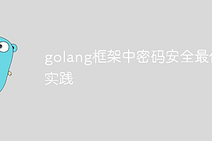 golang框架中密码安全最佳实践