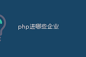 php进哪些企业