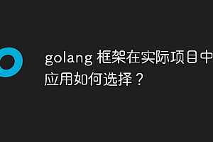 golang 框架在实际项目中的应用如何选择?