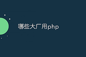 哪些大厂用php