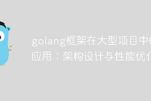 golang框架在大型项目中的应用:架构设计与性能优化