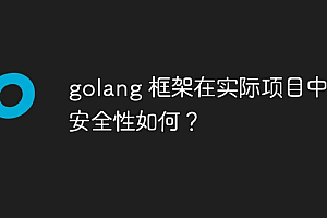 golang 框架在实际项目中的安全性如何?