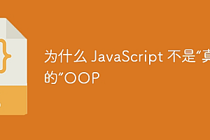 为什么 JavaScript 不是“真正的”OOP