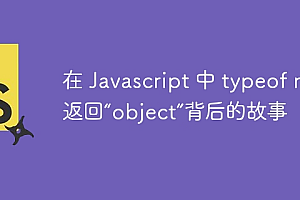 在 Javascript 中 typeof null 返回“object”背后的故事
