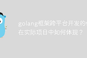 golang框架跨平台开发的优势在实际项目中如何体现?