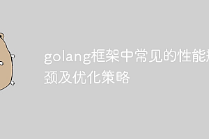 golang框架中常见的性能瓶颈及优化策略