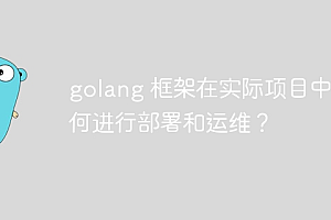 golang 框架在实际项目中如何进行部署和运维?