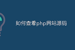 如何查看php网站源码