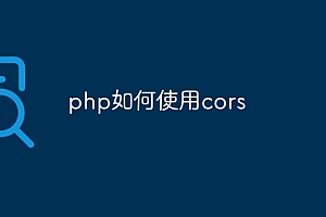 php如何使用cors