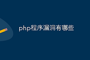 php程序漏洞有哪些