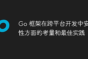 Go 框架在跨平台开发中安全性方面的考量和最佳实践