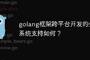 golang框架跨平台开发的生态系统支持如何?