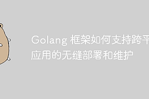Golang 框架如何支持跨平台应用的无缝部署和维护