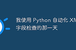 我使用 Python 自动化 XML 字段检查的那一天
