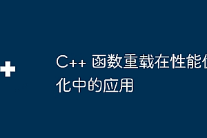 C++ 函数重载在性能优化中的应用