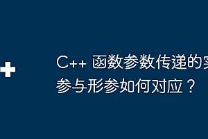C++ 函数参数传递的实参与形参如何对应?
