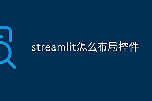 streamlit怎么布局控件