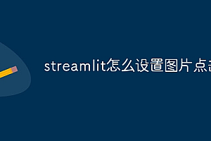 streamlit怎么设置图片点击
