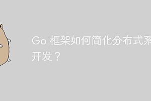 Go 框架如何简化分布式系统开发?