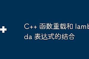 C++ 函数重载和 lambda 表达式的结合