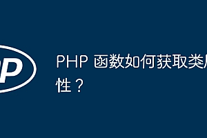 PHP 函数如何获取类属性?