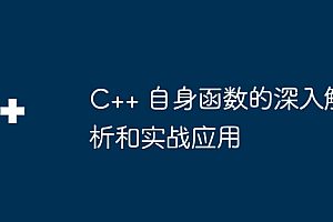 C++ 自身函数的深入解析和实战应用