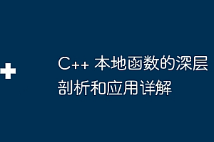 C++ 本地函数的深层剖析和应用详解