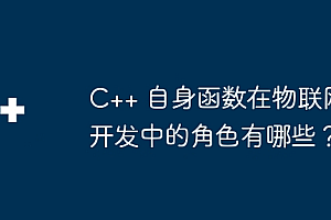 C++ 自身函数在物联网开发中的角色有哪些?