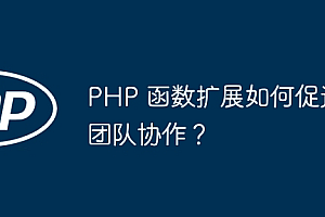 PHP 函数扩展如何促进团队协作?