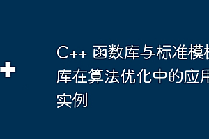 C++ 函数库与标准模板库在算法优化中的应用实例