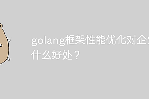 golang框架性能优化对企业有什么好处?