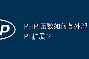 PHP 函数如何与外部 API 扩展?