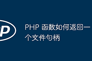 PHP 函数如何返回一个文件句柄