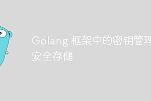 Golang 框架中的密钥管理与安全存储