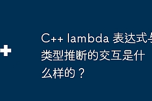 C++ lambda 表达式与类型推断的交互是什么样的?