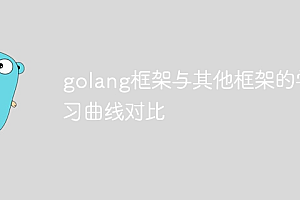golang框架与其他框架的学习曲线对比