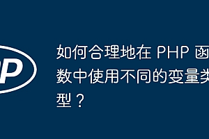 如何合理地在 PHP 函数中使用不同的变量类型?