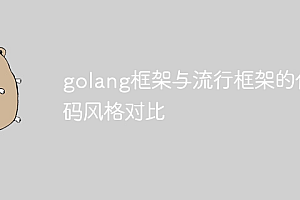 golang框架与流行框架的代码风格对比