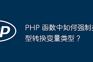 PHP 函数中如何强制类型转换变量类型?