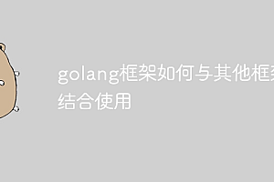 golang框架如何与其他框架结合使用