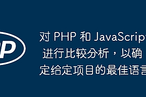 对 PHP 和 JavaScript 进行比较分析,以确定给定项目的最佳语言
