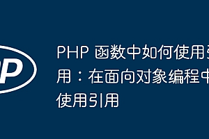 PHP 函数中如何使用引用:在面向对象编程中使用引用