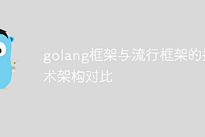golang框架与流行框架的技术架构对比