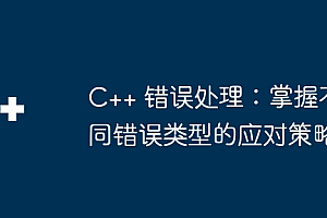 C++ 错误处理:掌握不同错误类型的应对策略