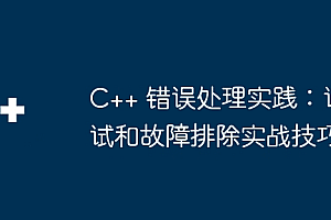 C++ 错误处理实践:调试和故障排除实战技巧