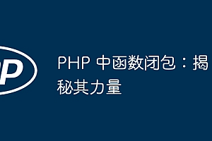 PHP 中函数闭包:揭秘其力量